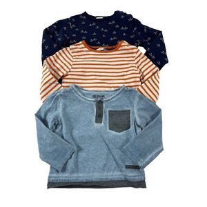 Boy’s Bundle of 3 Long Sleeves Shirts John Lewis Hudson Size 18-24 Months Preppy